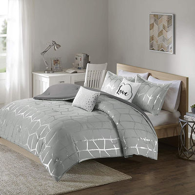 Set di biancheria da letto stagionale per tutti i giorni quattro pezzi disegno di stampa tessuta per la copertura del letto dell'albergo