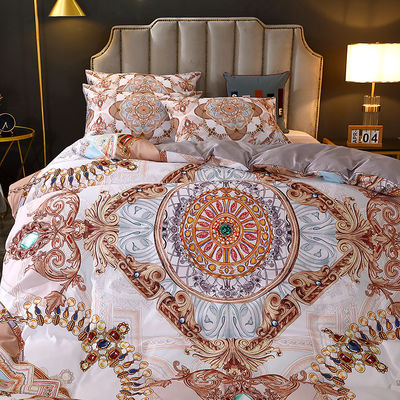 Set di biancheria da letto per stampa digitale con copertura di copriletto in poliestere e lenzuola da letto di lusso