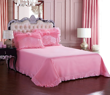 60 Conteggio High End Pizzo Letto Jacquard Tessuto Regina 100% di cotone organico Set di lenzuola