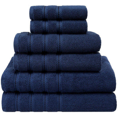 Custom Private Label Luxury Dobby Border 100% asciugamano di cotone per adulti bagno doccia