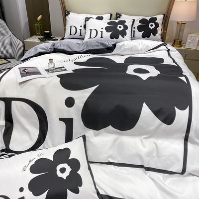 Home Tessili Set di biancheria da letto a colori personalizzati con lenzuola montata e copertura per coperte di design