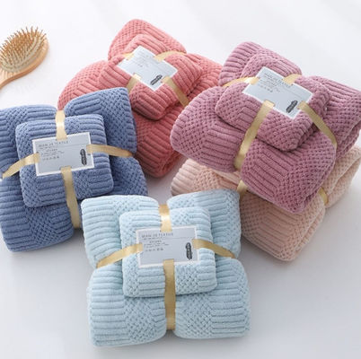 Microfibra personalizzata, veloce asciugatura, pelliccia, velluto di corallo, asciugamano morbido, asciugamano per hotel, asciugamano per bagno, 250 grammi