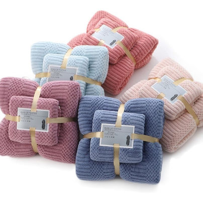 Microfibra personalizzata, veloce asciugatura, pelliccia, velluto di corallo, asciugamano morbido, asciugamano per hotel, asciugamano per bagno, 250 grammi