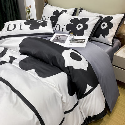 Set di biancheria da letto per la casa di lusso sostenibile con copertura di copriletto per letti a fiori