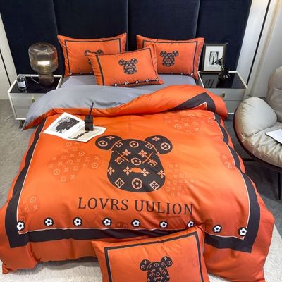 Cartoon Bear Luxury Violent Bear Bed Sheet Duvet Cover Designer Letto Set Sostenibile