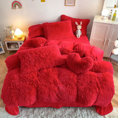 Set di coperte per coperte di rosa rosa moderna per l'autunno inverno