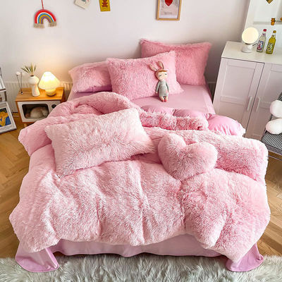 Set di coperte per coperte di rosa rosa moderna per l'autunno inverno