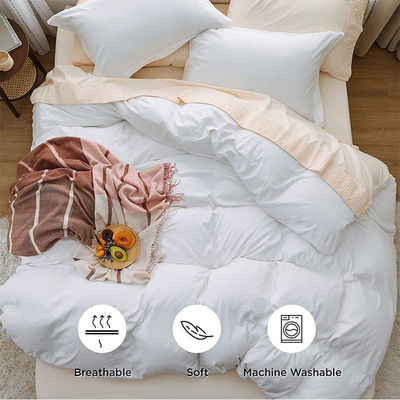 Set di biancheria da letto lavabile da riempimento in poliestere con modello solido e chiusura a cerniera