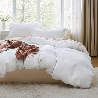 Set di biancheria da letto lavabile da riempimento in poliestere con modello solido e chiusura a cerniera