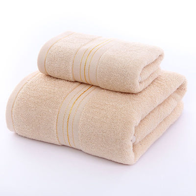 Assorbimento Soft Golden Satin Dobby Towel Sets per la casa e per l' hotel Personalizza etichetta