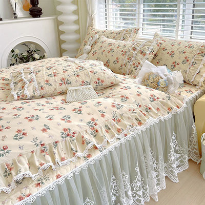 Set di biancheria da letto in pizzo francese personalizzabile stile europeo quattro stagioni