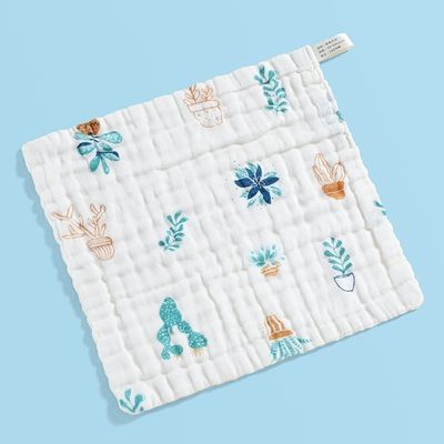Tissu di cotone biologico muslino per bambini 30x30cm 25x50cm in bianco