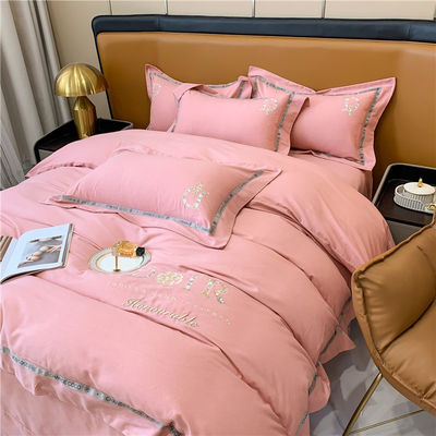Norme nazionali Difficienza del colore Grado 200TC Ricamo Letto Lenzuola Piatta Set Letto ASD01