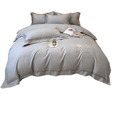 Set di biancheria da letto in cotone ricamata per tutte le stagioni Eco-friendly and soft hand feel for bedroom