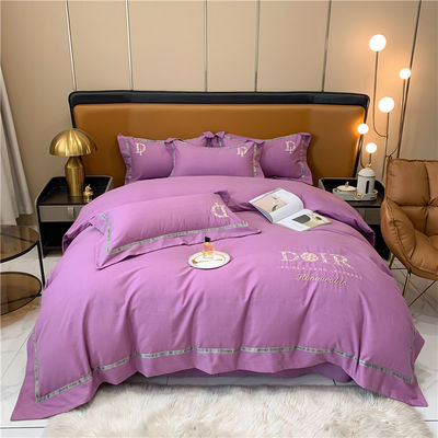 Set di biancheria da letto in cotone ricamata per tutte le stagioni Eco-friendly and soft hand feel for bedroom