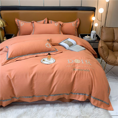 Set di biancheria da letto in cotone ricamata per tutte le stagioni Eco-friendly and soft hand feel for bedroom