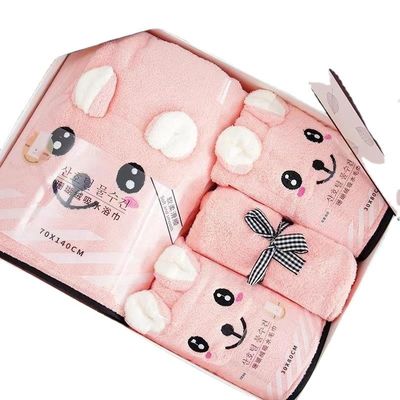 Set di asciugamani da bagno da 4 pezzi Tocco morbido Mani e viso Stampato Set di asciugamani di lusso Bagno per tutte le stagioni