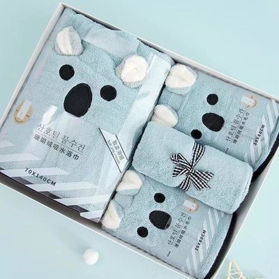 Set di asciugamani da bagno da 4 pezzi Tocco morbido Mani e viso Stampato Set di asciugamani di lusso Bagno per tutte le stagioni