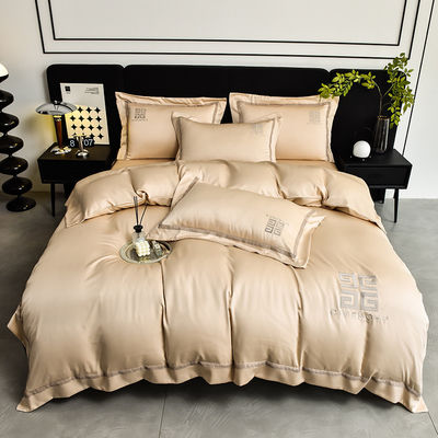 Moderno stile ricamo copertura di copriletto per il matrimonio lenzuola di lusso ADS02 set di lenzuola di cotone