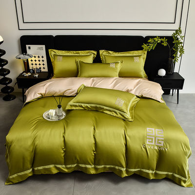 Moderno stile ricamo copertura di copriletto per il matrimonio lenzuola di lusso ADS02 set di lenzuola di cotone