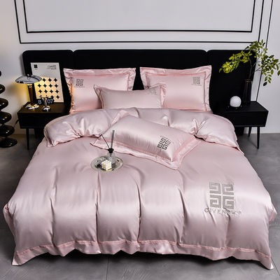100% poliestere Tencel ricamo biancheria da letto set 4 PCS scatola regalo 1,5m 1,8m lenzuola letto copertura