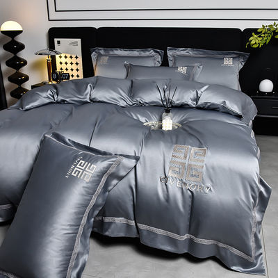 100% poliestere Tencel ricamo biancheria da letto set 4 PCS scatola regalo 1,5m 1,8m lenzuola letto copertura