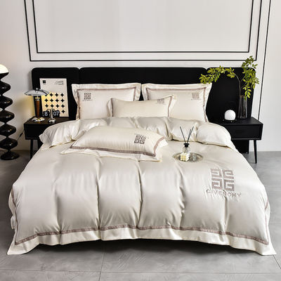 100% poliestere Tencel ricamo biancheria da letto set 4 PCS scatola regalo 1,5m 1,8m lenzuola letto copertura