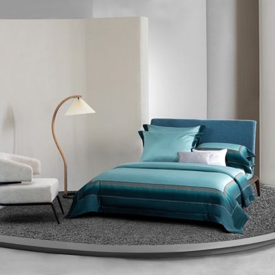 Set di coperte e lenzuola da letto di filato a doppio strato di cotone lavato su misura per matrimoni