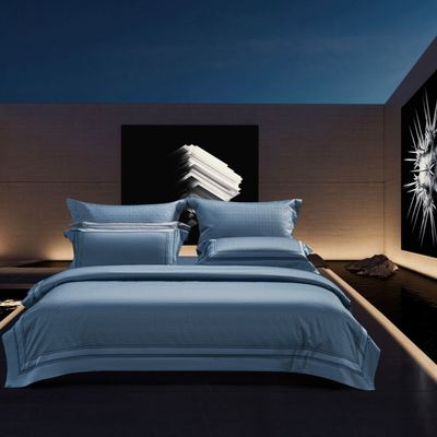 Set di coperte e lenzuola da letto di filato a doppio strato di cotone lavato su misura per matrimoni