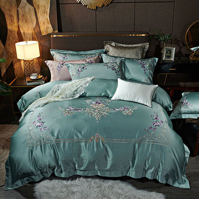 Luxury European Style Satin Silk Set di biancheria da letto per hotel con design Jacquard squisito