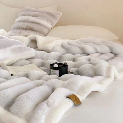 Eccellenti biancheria grigio calda per tutte le stagioni coperte soffice di peluche per divano.
