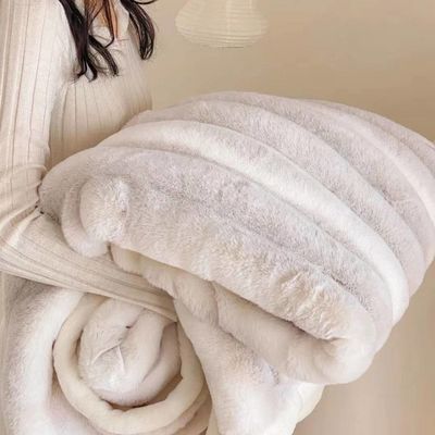 Eccellenti biancheria grigio calda per tutte le stagioni coperte soffice di peluche per divano.