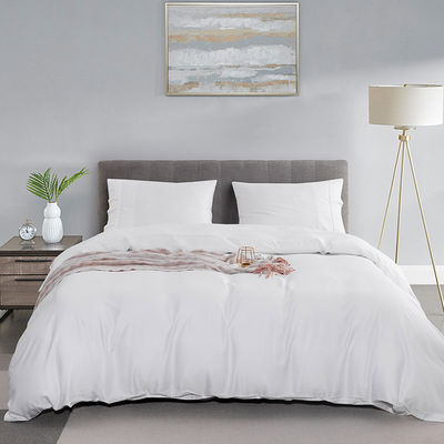 Set di fogli di fibra di bambù naturale 60s 300tc 3 pcs cuscinetto copertura copriletto Re Regina biancheria da letto