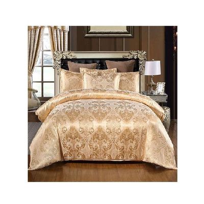 Stampa a schermo rotante in stile europeo Set di lenzuola satinata 3 4 6 7 pezzi Cassa cuscino a foglio di cotone copertura copriletto