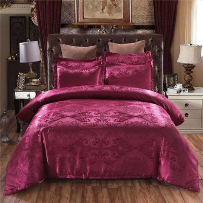 Stampa a schermo rotante in stile europeo Set di lenzuola satinata 3 4 6 7 pezzi Cassa cuscino a foglio di cotone copertura copriletto