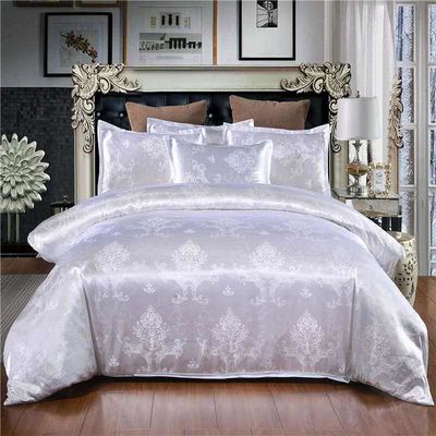 Stampa a schermo rotante in stile europeo Set di lenzuola satinata 3 4 6 7 pezzi Cassa cuscino a foglio di cotone copertura copriletto