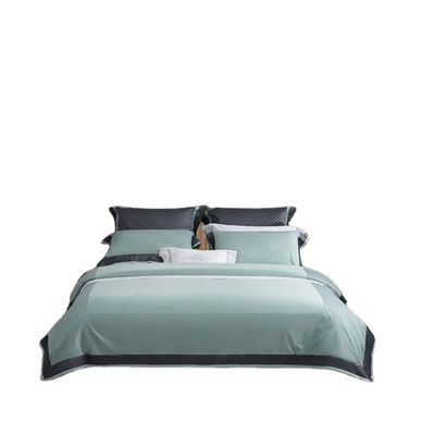 300tc permeabile all'aria Set di biancheria da letto regina re 100 Cassa di cotone quantità semplice Copertura a righe