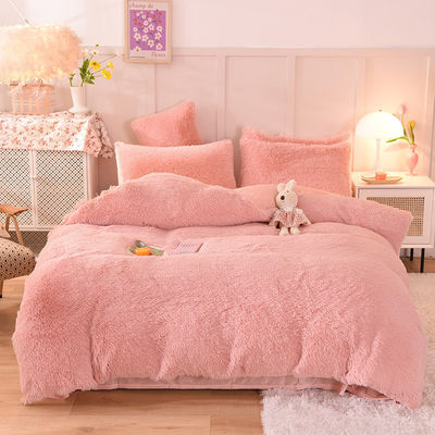 Set di copertura per coperte di flanello a colori solidi per tutte le stagioni