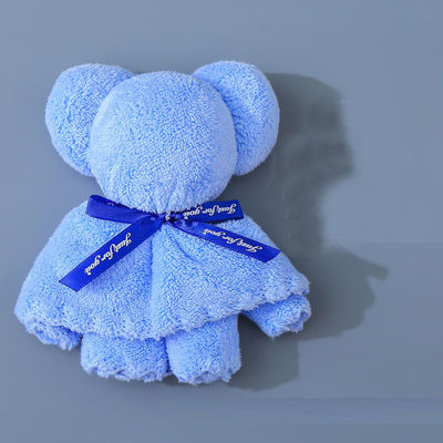 Gruppo di età del bambino 30x30cm Corallo velluto velluto velluto asciugamano orso per il matrimonio regali aziendali