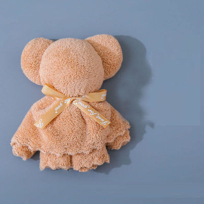 Gruppo di età del bambino 30x30cm Corallo velluto velluto velluto asciugamano orso per il matrimonio regali aziendali