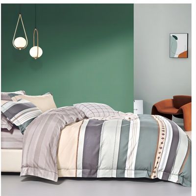 6 kg di cotone Set di biancheria da letto di lusso 4pcs fogli di stampa copertura di copriletto copertura di cuscino