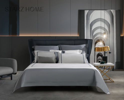 60S 80S 100S Cotton Jacquard Duvet Cover Set per la collezione di design di biancheria da letto di lusso