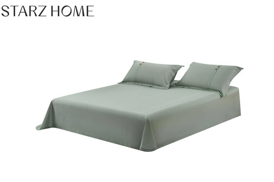 Modello solido ricamo accogliente 100% cotone 300TC 4Pcs lenzuola set
