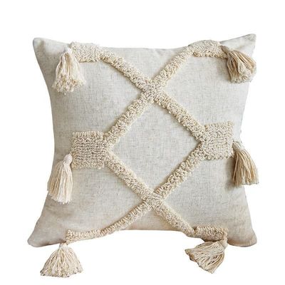 Customized Wabi-sabi stile bohémien tipo di lino 3D Loop velluto Tassel cuscino cuscino