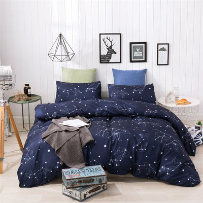 Constellation Set di biancheria da letto con copertura di copriletto stampata