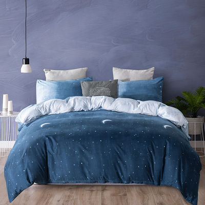 Constellation Set di biancheria da letto con copertura di copriletto stampata