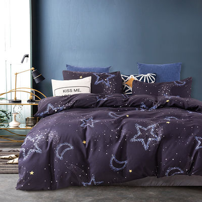 Constellation Set di biancheria da letto con copertura di copriletto stampata