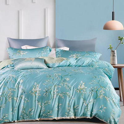 100% Tencel Luxury Silky Soft Bedding Set 300TC Set di cuscinetto con copertura di coperta di tessuto stampato