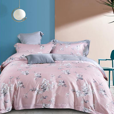 100% Tencel Luxury Silky Soft Bedding Set 300TC Set di cuscinetto con copertura di coperta di tessuto stampato