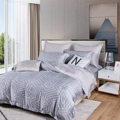 100% Tencel Luxury Silky Soft Bedding Set 300TC Set di cuscinetto con copertura di coperta di tessuto stampato